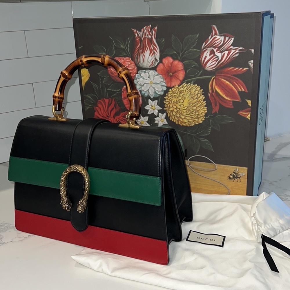 Gucci dionysus bamboo top handle bag